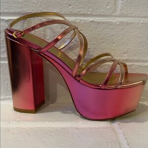 NEW IN BOX💜Stuart WEITZMAN Pink Ombré platform Sandals